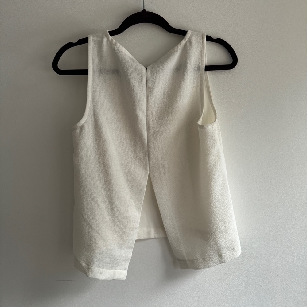 Madewell Open Back Crepe Top | Size Small - Picture 2 of 3